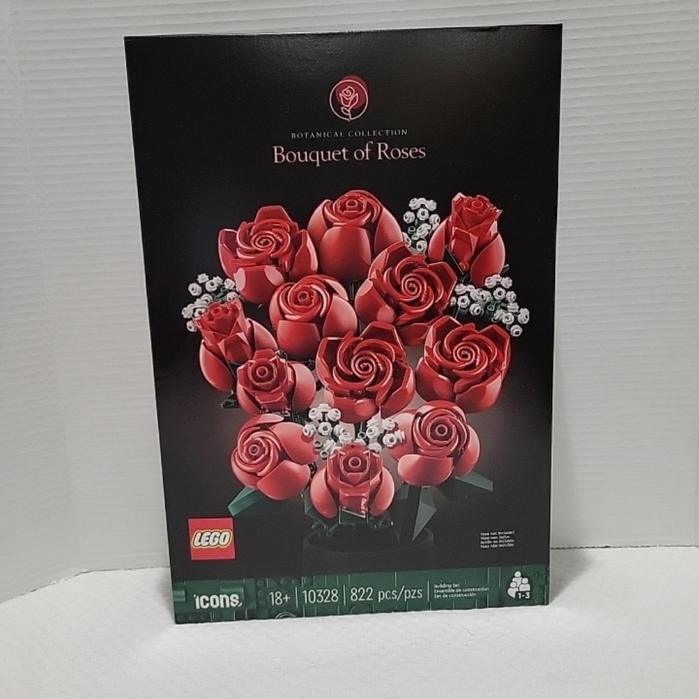 Lego Bouquet of a dozen red roses blooming artificial flowers for her him Ltd Ed